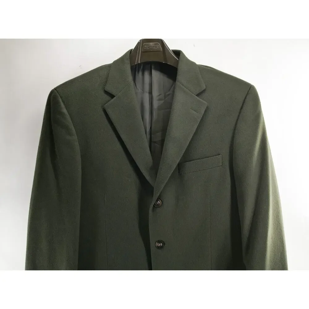 Silverstone Blazer Mens 42R Green 100% Cashmere Loro Piana Fabric Canada Made